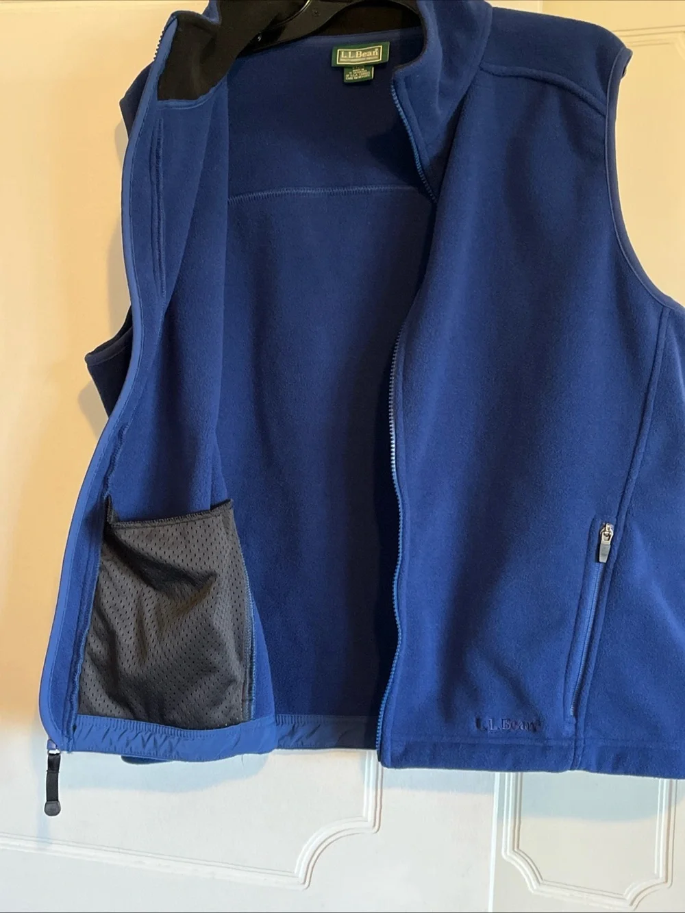 Vintage LL Bean Fleece Vest Womens XL Royal Blue Full Zip Gorpcore 90s RN 71341